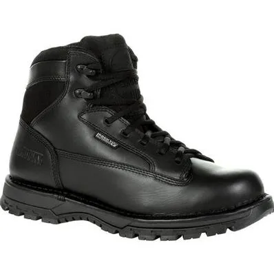 Comfort sole Comfortable Support ROCKY MENS PORTLAND BLACK SIDE ZIP WATERPROOF PUBLIC SERVICE BOOT STYLE RKD0071