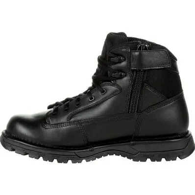 ROCKY MENS PORTLAND BLACK SIDE ZIP WATERPROOF PUBLIC SERVICE BOOT STYLE RKD0071 Waterproof Material Smart Casual Heels
