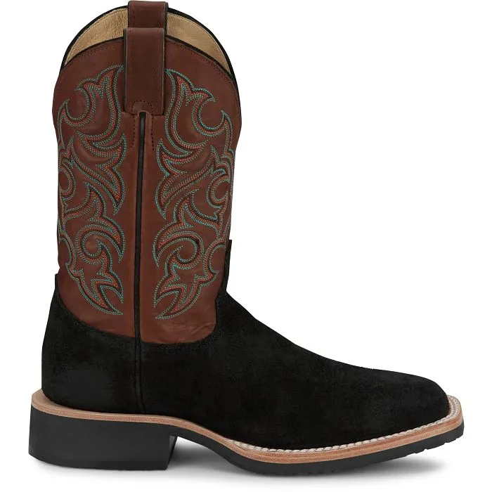 Cushioned Step Functional Minimalist Anti Bacterial Justin Mens Alamo Bent Rail Boots Style BR389