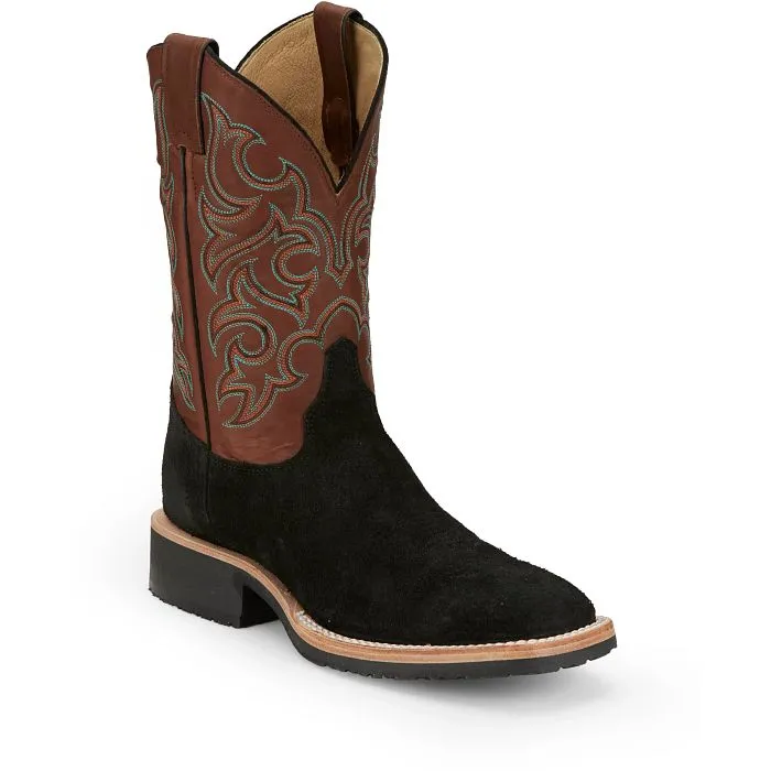 Cool Look Minimalist Style Justin Mens Alamo Bent Rail Boots Style BR389