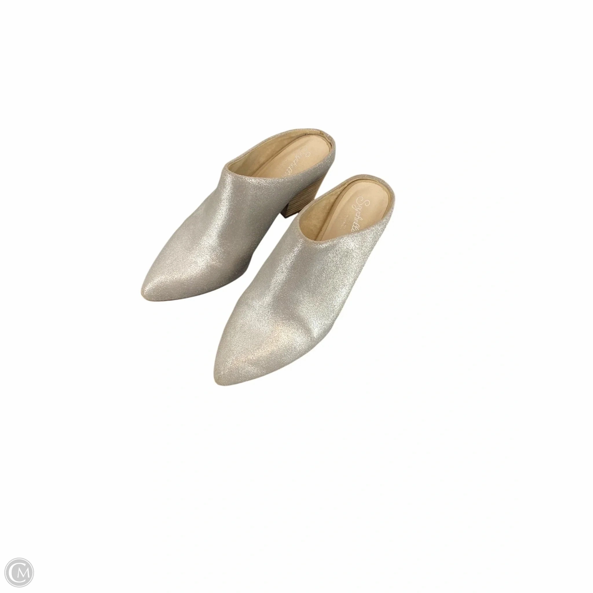 Shoes Heels Block By Seychelles In Silver, Size: 8 casual daily wear Comfy Footwear