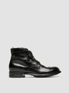 Waterproof Design ADMIRAL 010 - Black Leather Lace-up Boots
