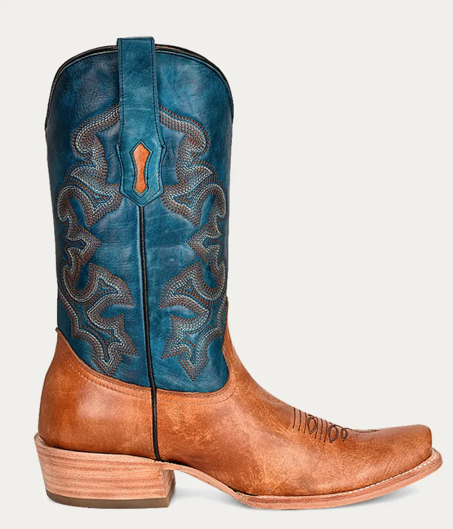 CORRAL MENS NAVY BLUE COWBOY BOOTS STYLE A4378 Crisp Finish