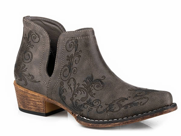 Roper Ladies Ava Ankle Boots Style 09-021-1567-3272 Suede Feel