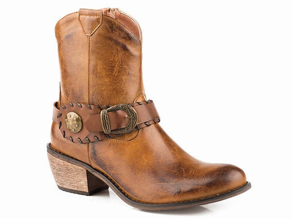Effortless Elegance Light Structure Roper Ladies Snip Toe Shorty Boot Style 09-021-1557-2074