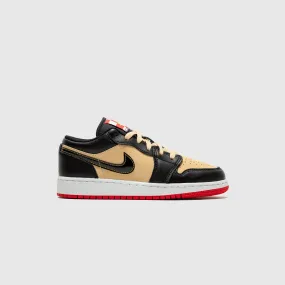 AIR JORDAN 1 LOW SE (GS) "PIZZA" low - altitude running shoes adjustable closure shoes