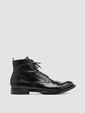 ANATOMIA 016 - Black Leather Ankle Boots portable High Traction Morning Walk