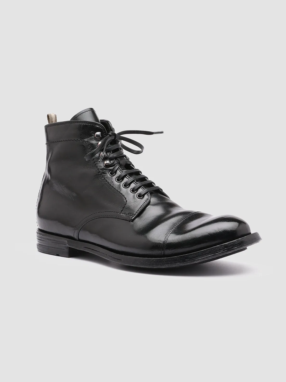 ANATOMIA 016 - Black Leather Ankle Boots Wide Range