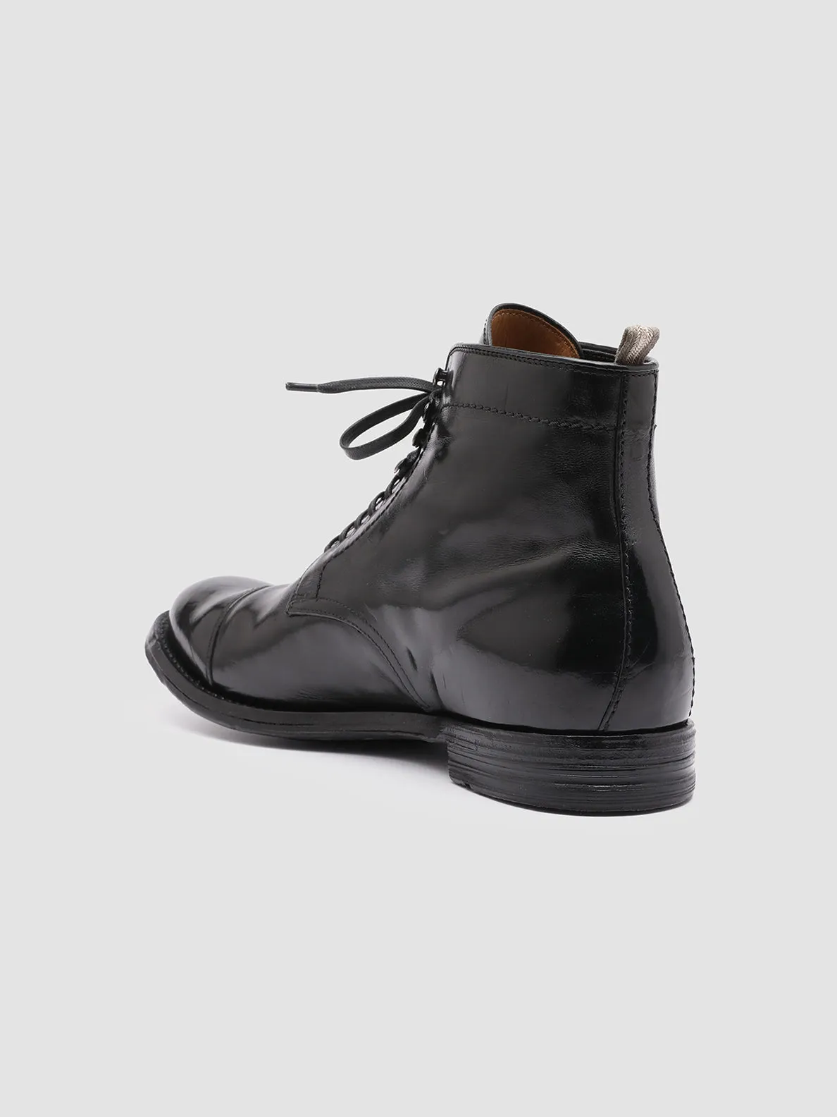 Everyday Pair Sturdy Frame ANATOMIA 016 - Black Leather Ankle Boots