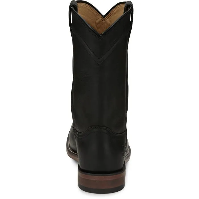 Justin Mens Braswell Black Western Boots Style RP3741 Sturdy Frame