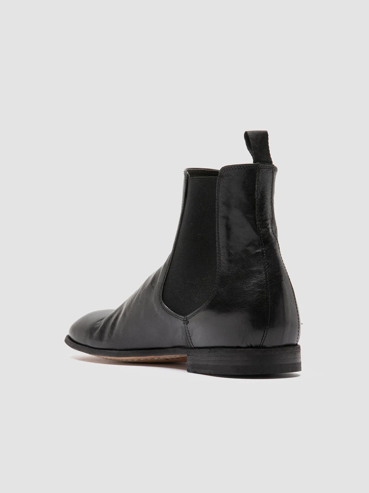 Quick Drying Rural Traveler SOLITUDE 004 - Black Leather Chelsea Boots