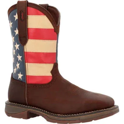 Zip Edge Canvas Upper Durango Rebel (American Flag) Square Toe