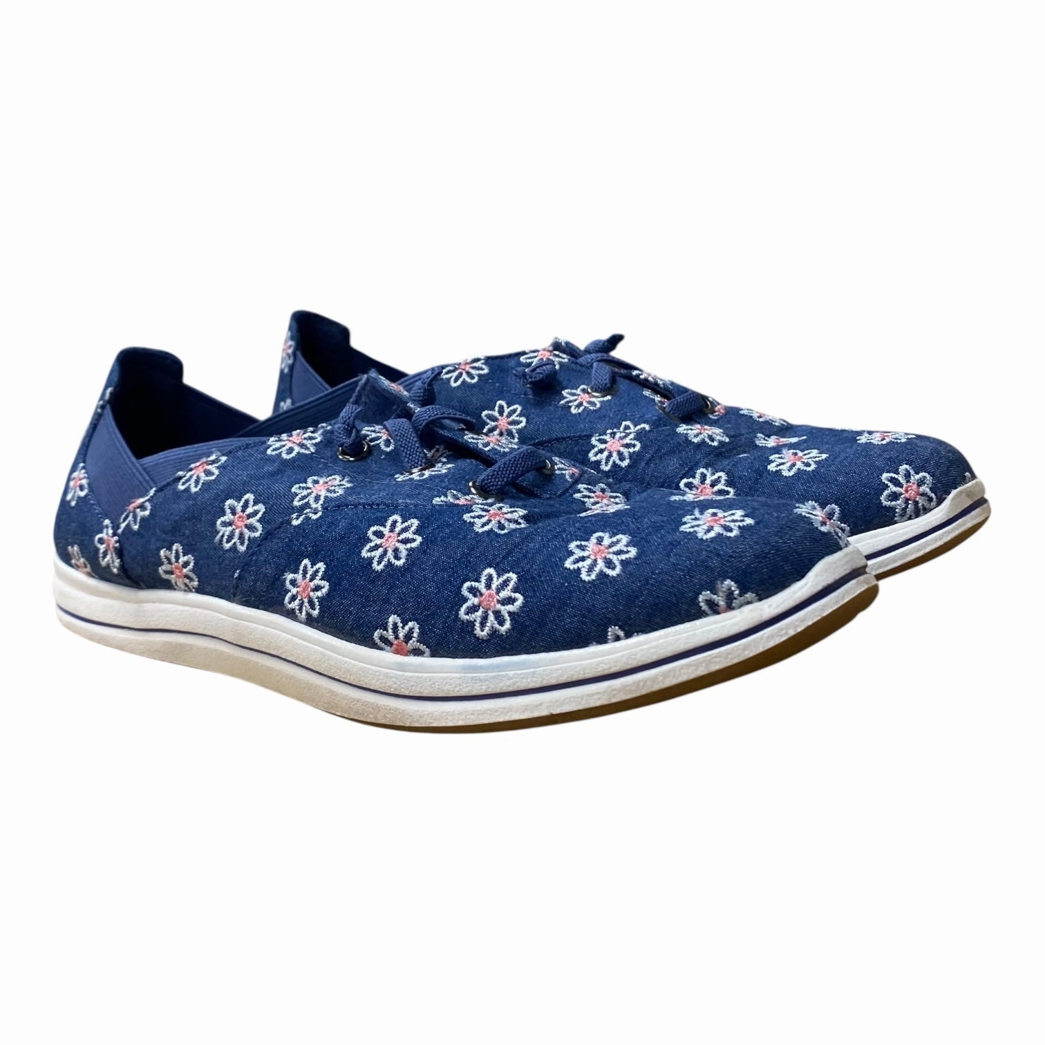 Impact Dispersing Core Dynamic Lacing System Shoes Sneakers By Clarks In Blue, Size:8