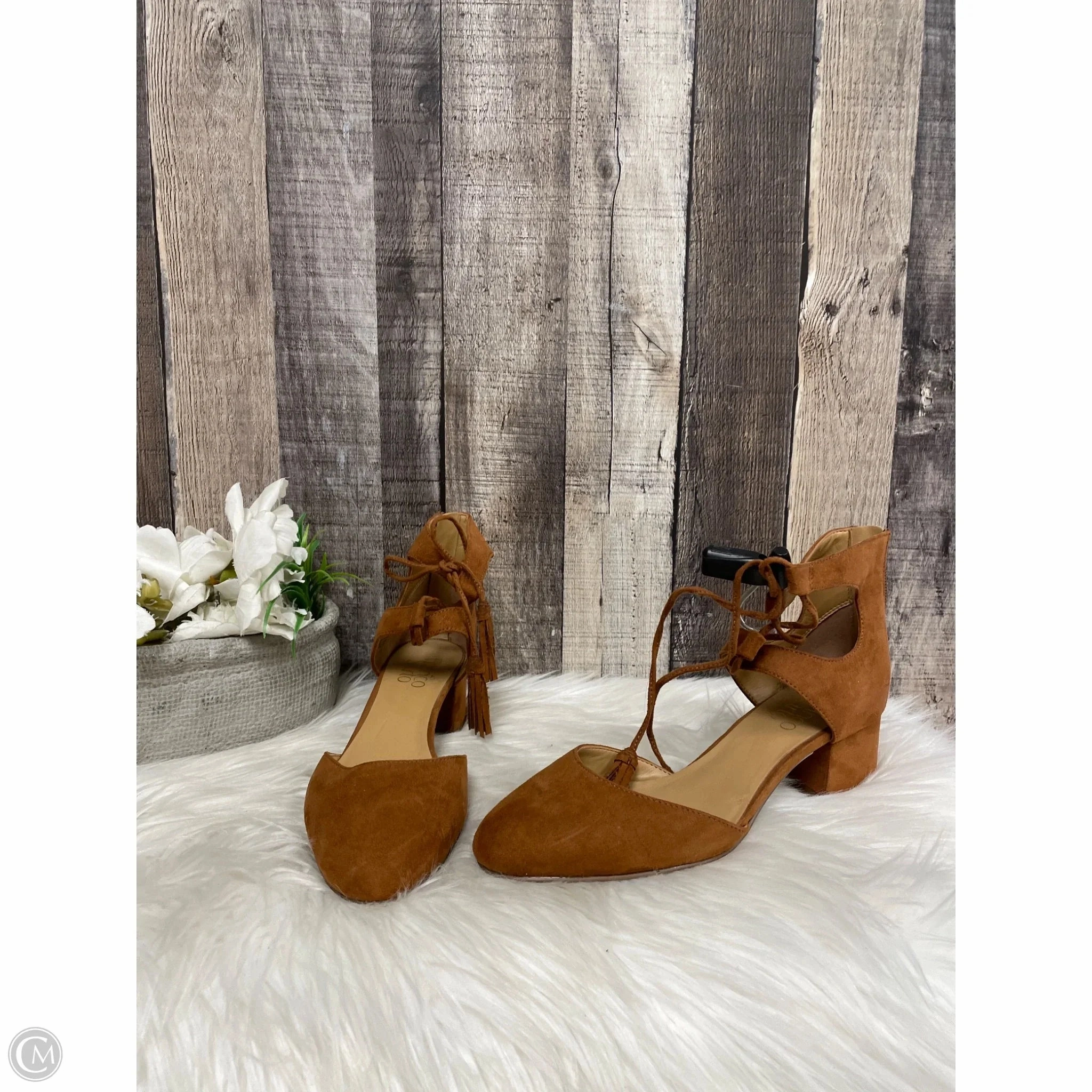 Shoes Heels Block By Franco Sarto In Camouflage Print, Size: 6.5 Comfortable High Heels synthetic material