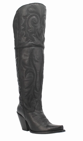 DAN POST LADIES BLACK JILTED BOOTS STYLE DP3789 Farmer Leopard Tone