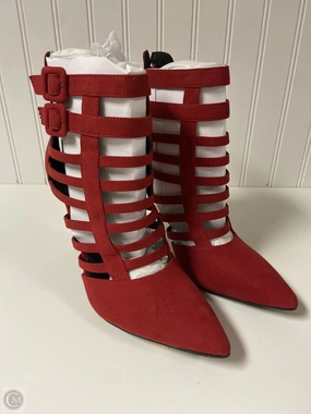 Luxury Office Shoes Shoes Heels Stiletto By Guess In Red, Size: 11
