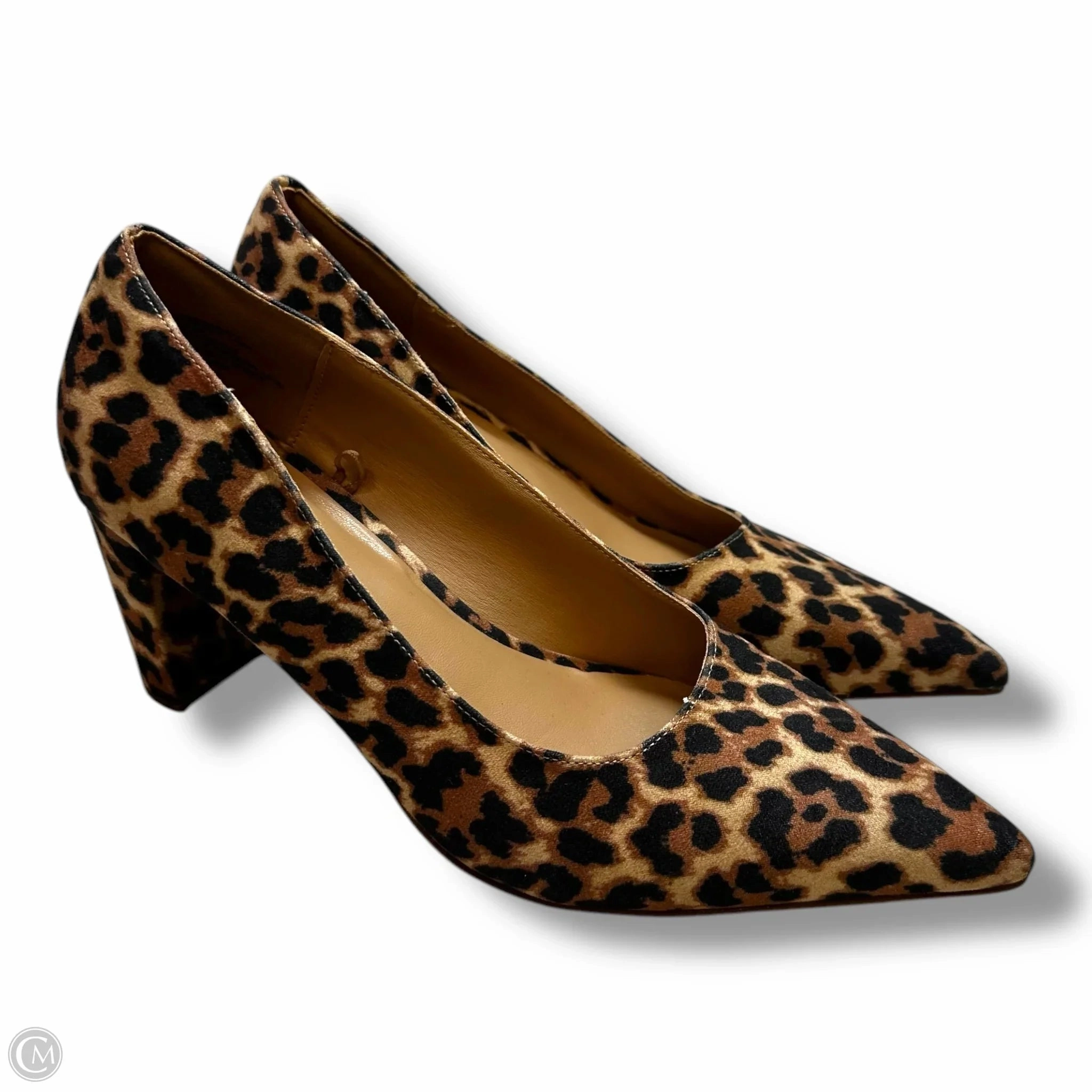 Good elasticity Peep Toe Sandals Shoes Heels Block By Lane Bryant In Animal Print, Size: 9