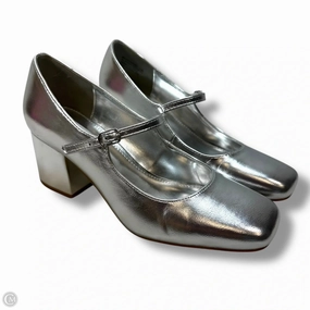 Shoes Heels Block By Steve Madden In Silver, Size: 7.5 Shock Resistant