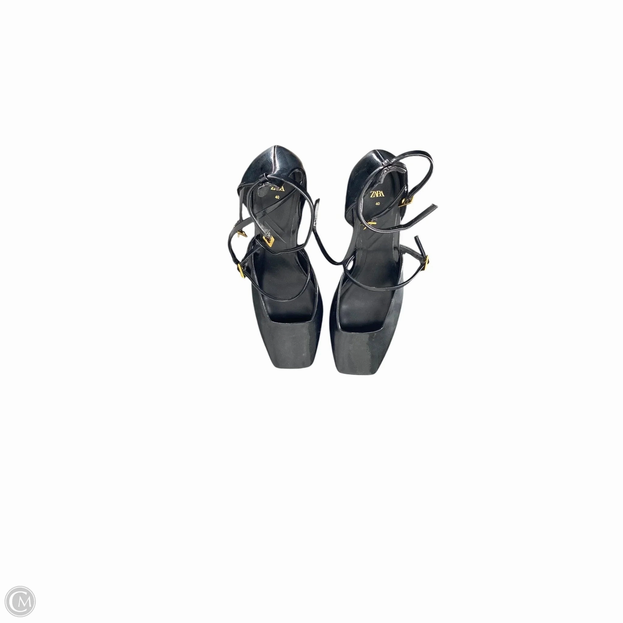 Glam Heels Shoes Heels Block By Zara In Black, Size: 10