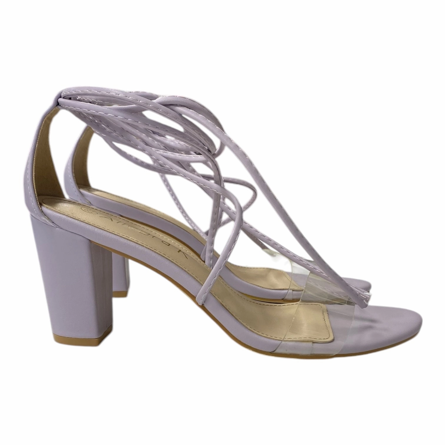 Shoes Heels Block By Allegra K In Purple, Size:8.5 Square Toe