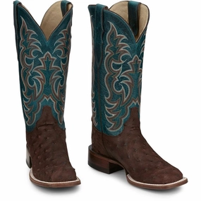 JUSTIN LADIES COWGAL OSTRICH WESTERN BOOTS STYLE AQ8651 city commute