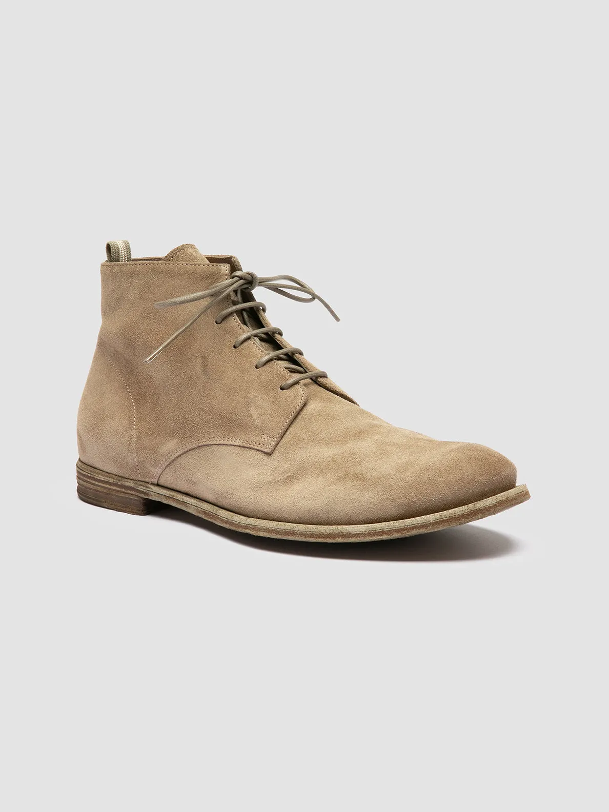 ARCHIVE 513 - Taupe Suede Lace-up Boots Canvas Lite