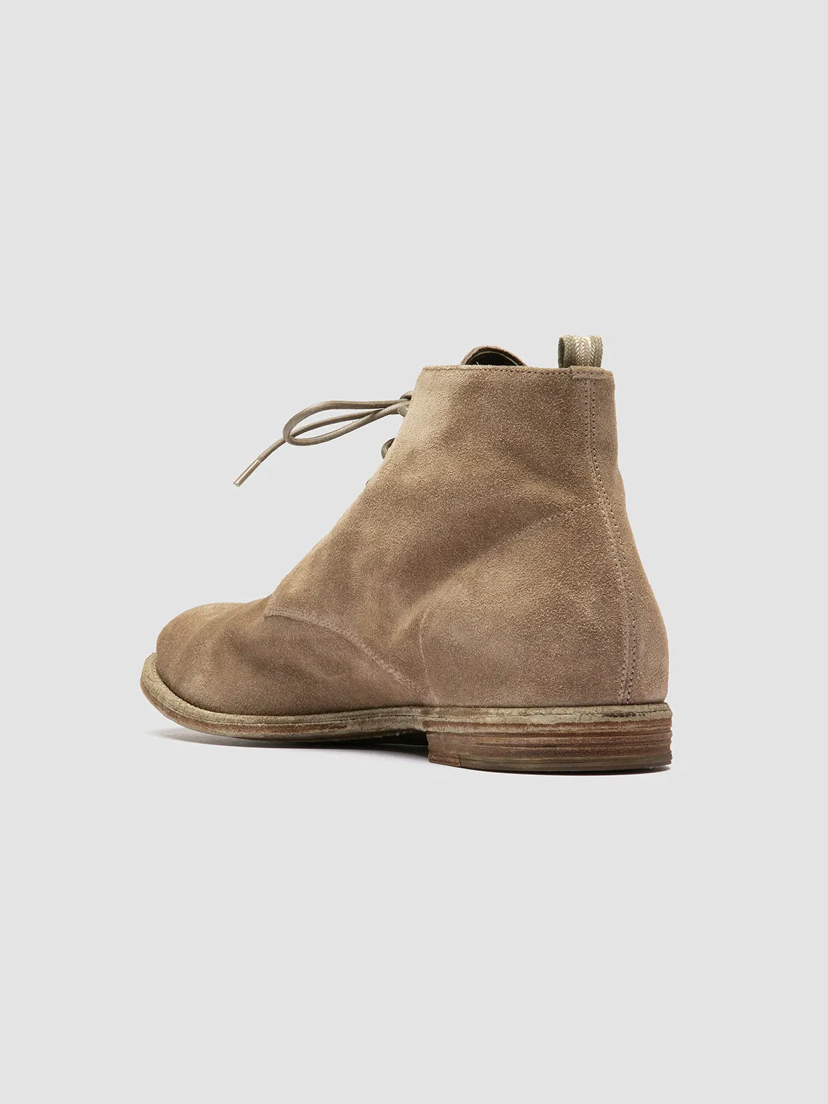 ARCHIVE 513 - Taupe Suede Lace-up Boots Statement Piece