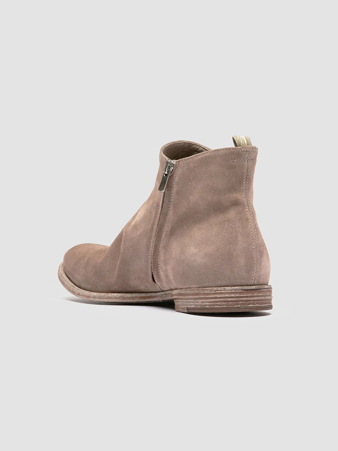 Reinforced heel ARCHIVE 514 - Taupe Suede Zipped Boots