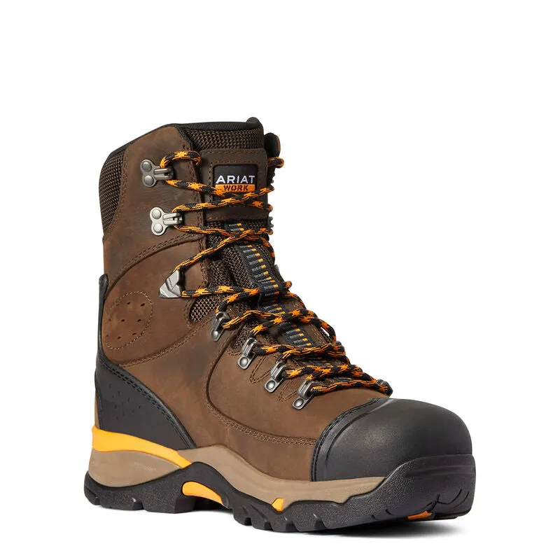 Shock Absorbing Functional Minimalist Everyday Comfort Ariat Endeavor 8" Waterproof Carbon Toe Work Boot Style 10038373