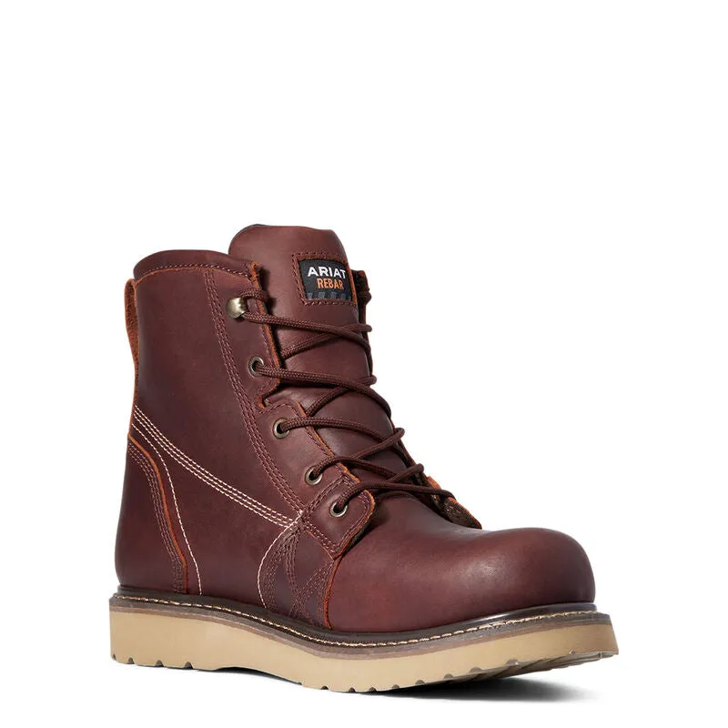 Ariat Mens Rebar Wedge 6" H20 Workboot Style 10035946 Adjustable Slip Free Walking