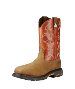 Durable Shell Adventure Journey Padded Interior Rough Terrain Ariat Mens Workhog Square Composite Toe Boots Style 10017170