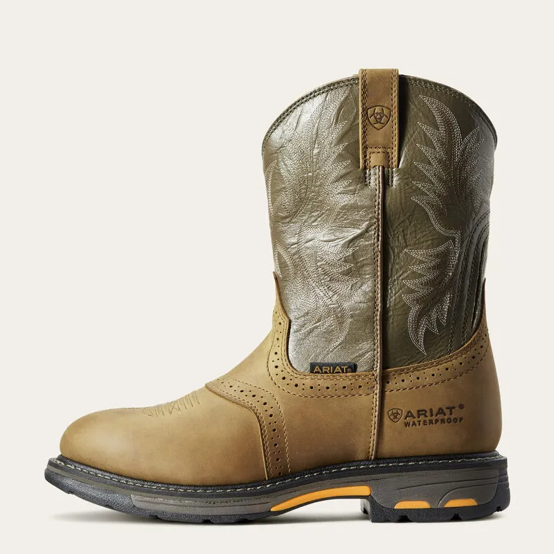 Ariat Men's WorkHog Waterproof Composite Toe Work Boot Style 10008635 All Season Use Slip Resistant Footwear