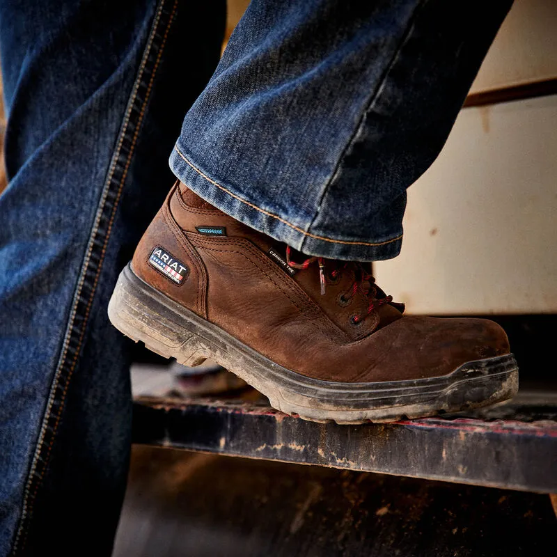 Quick Slip On Boots Ariat Turbo 6" USA Assembled Waterproof Carbon Toe Work Boot Style 10036739