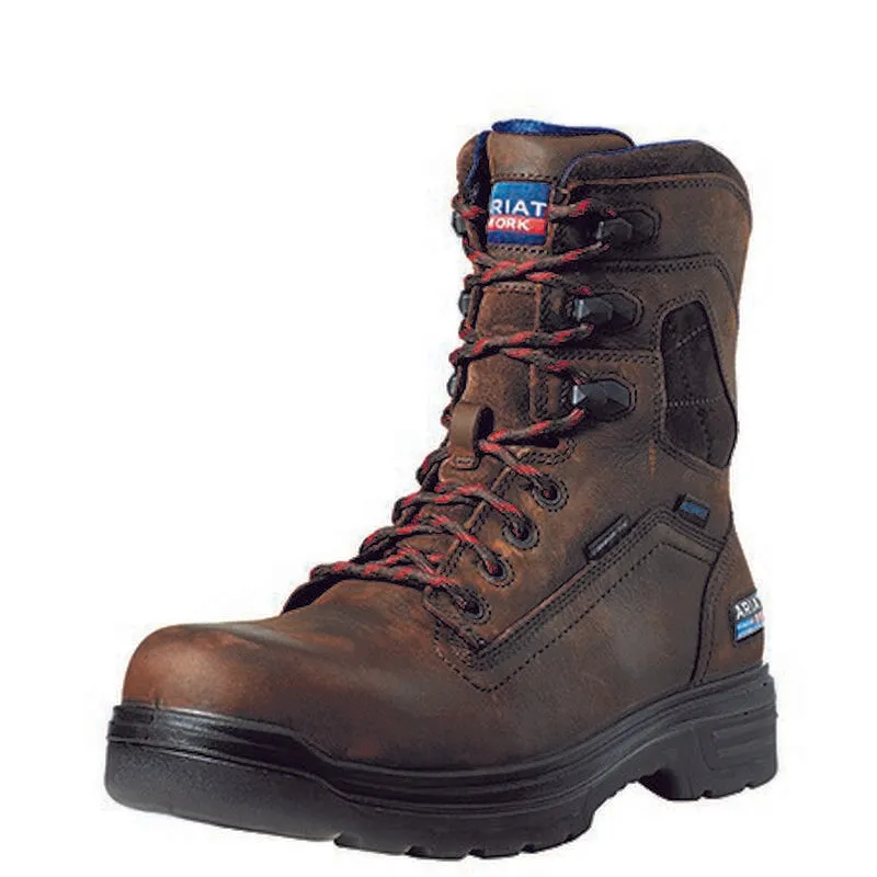 Cozy And Warm Comfort Lining Snowy Path Ariat Turbo 8" USA Assembled Waterproof Carbon Toe Work Boot Style 10036737
