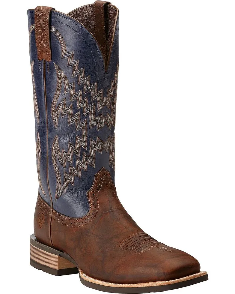 Hard Trail Ariat Tycoon Square Toe Cowboy Boots Style 10014053