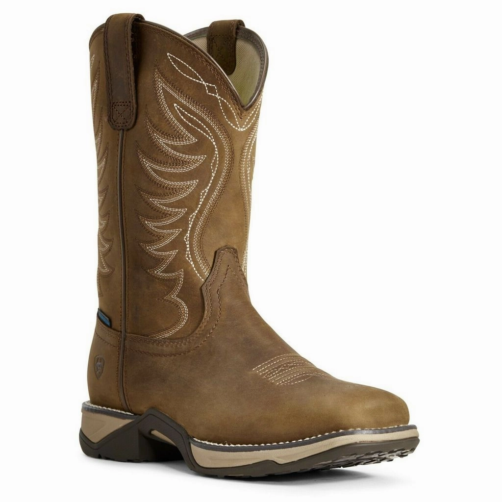 Ariat Ladies Distressed Brown Anthem Boots Style 10029528 Velvet Texture Heat Lock