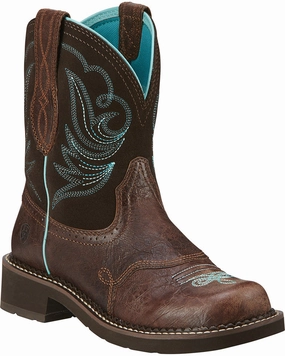 Ariat Ladies Fatbaby Heritage Dapper Western Boots Style 10016238 Snow Explorer