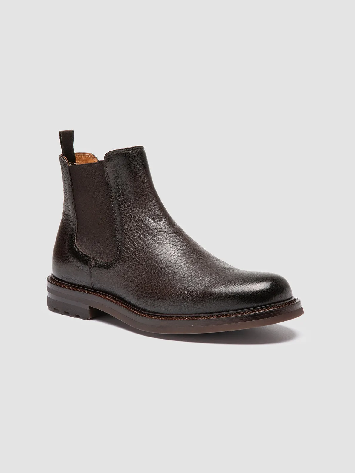 ASTON FLEXI 004 - Dark Brown Leather Chelsea Boots Thermal Lining
