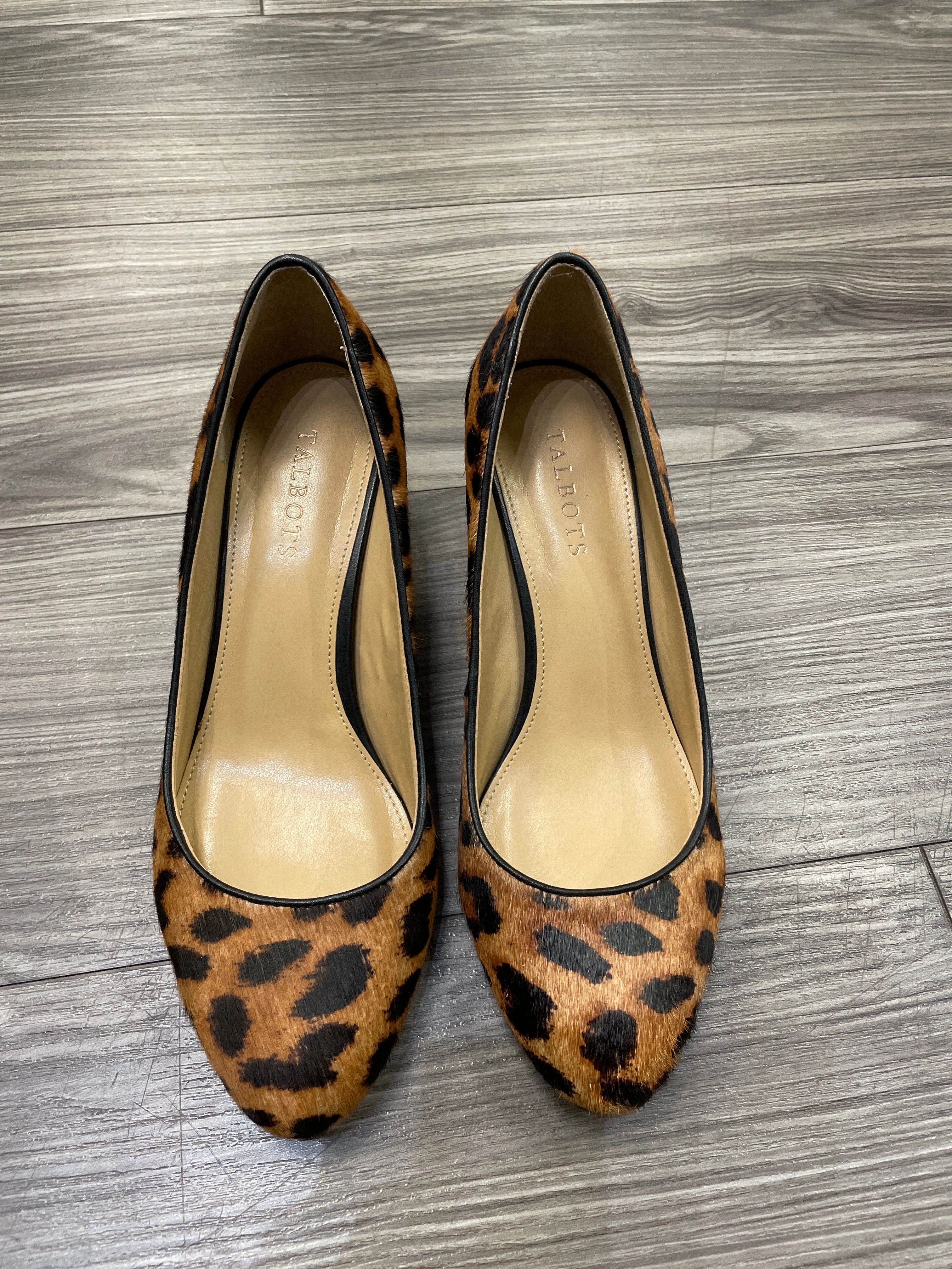 Glamorous Stilettos Fashionable Design Shoes Heels Block By Talbots In Animal Print, Size: 8.5