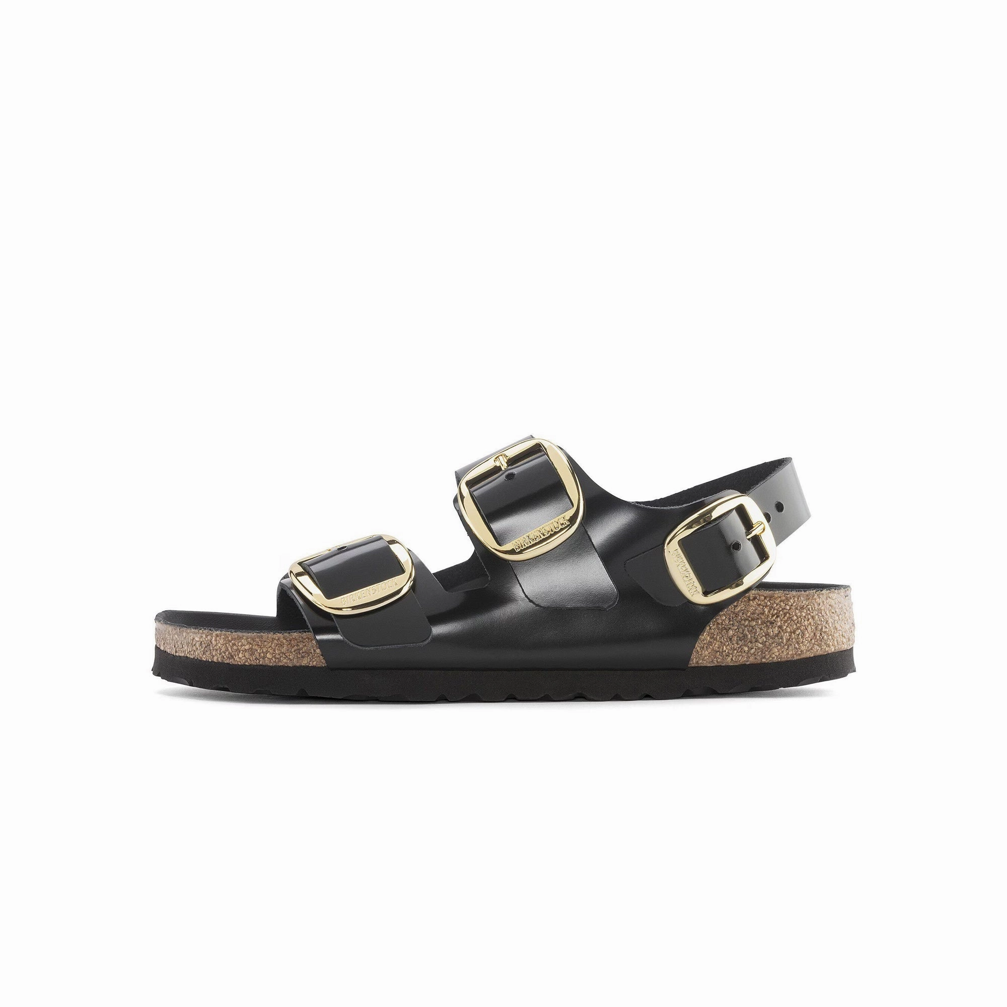 Birkenstock Womens Milano Big Buckle Slippers Flexible Flats