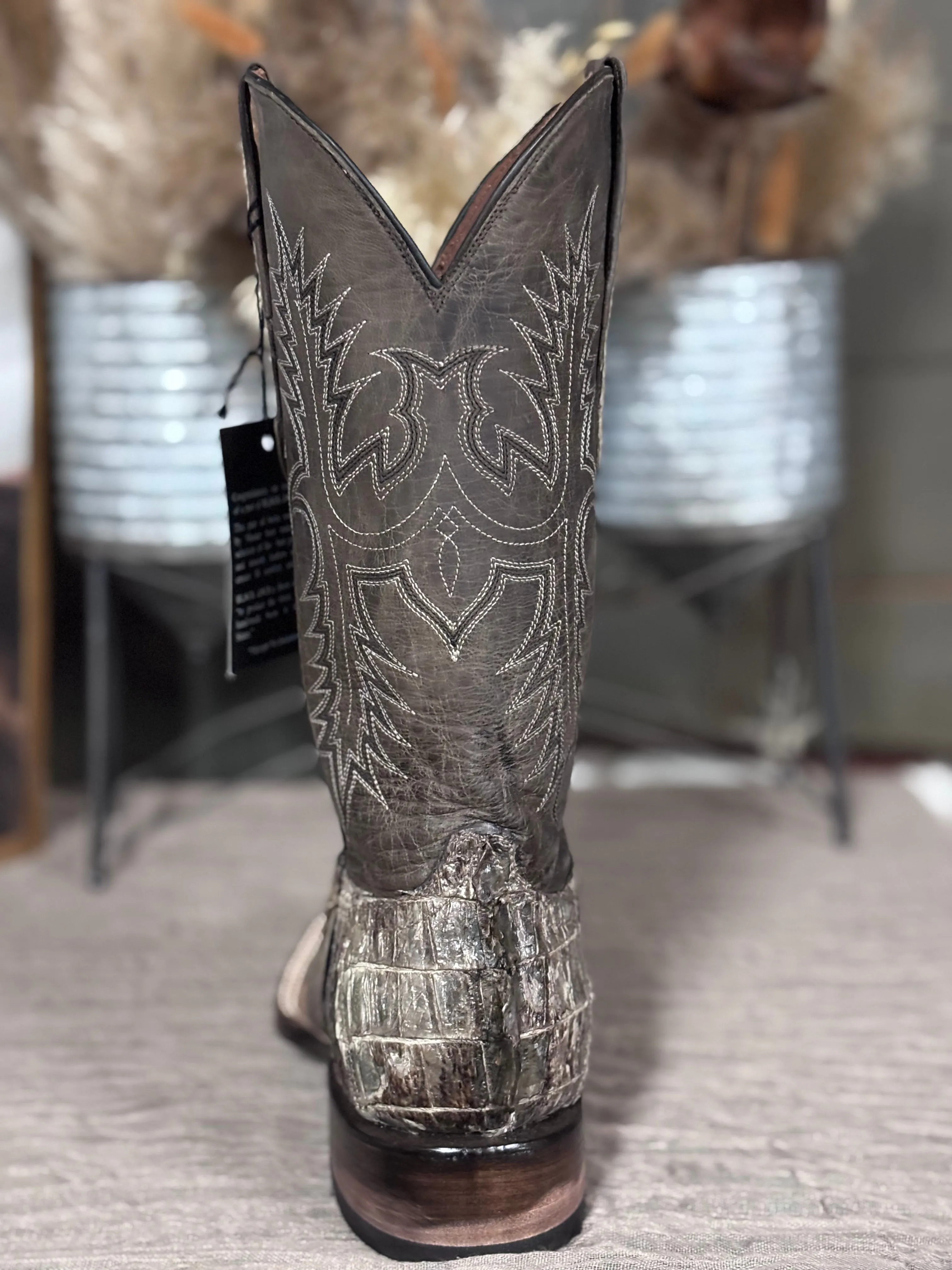 Anti Odor Rural Traveler Black Jack Reverse Caiman Tail Boots