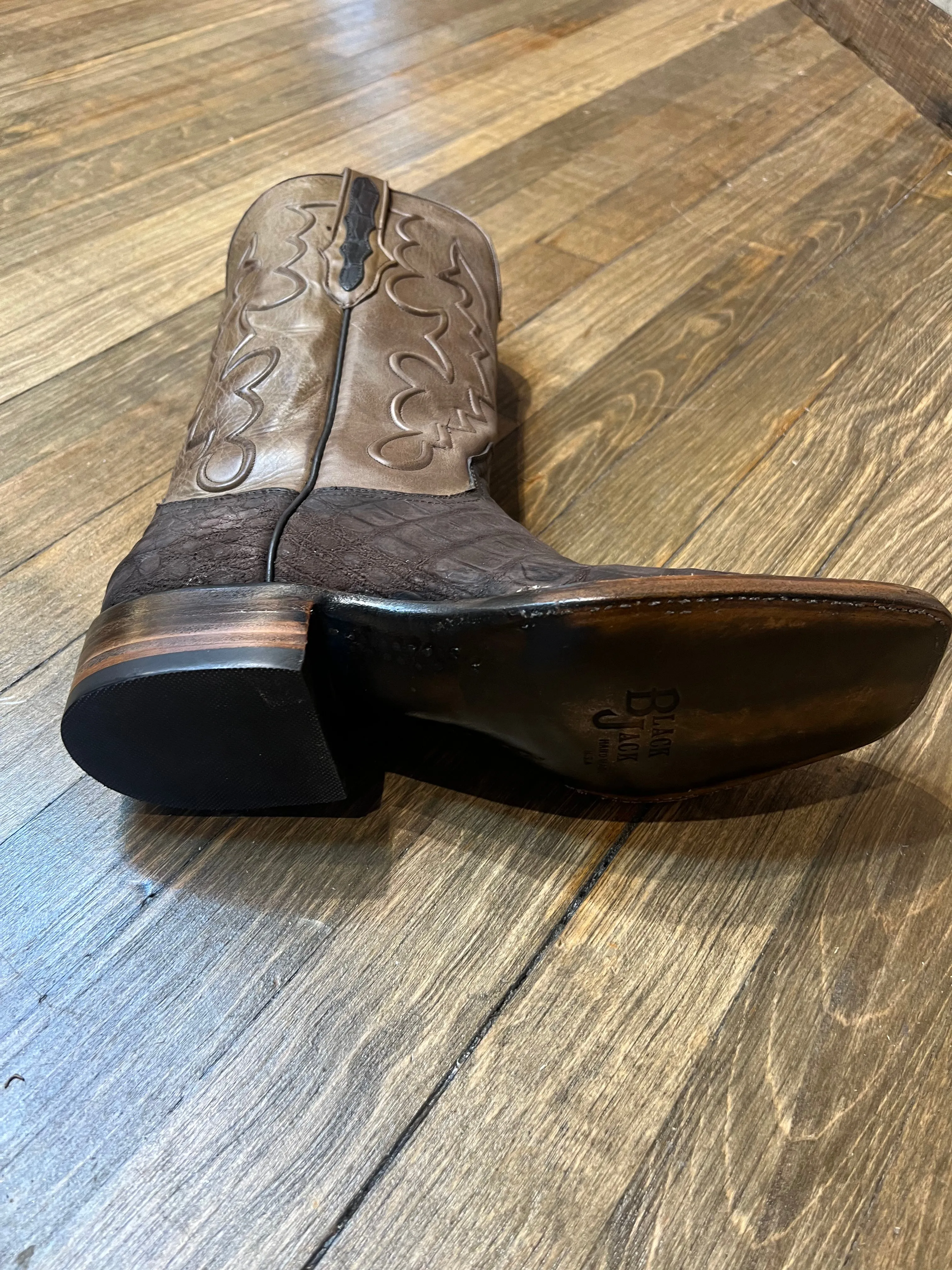 Black Jack Suede Caiman Boots Comfort Toe Box Waterproof City Walking