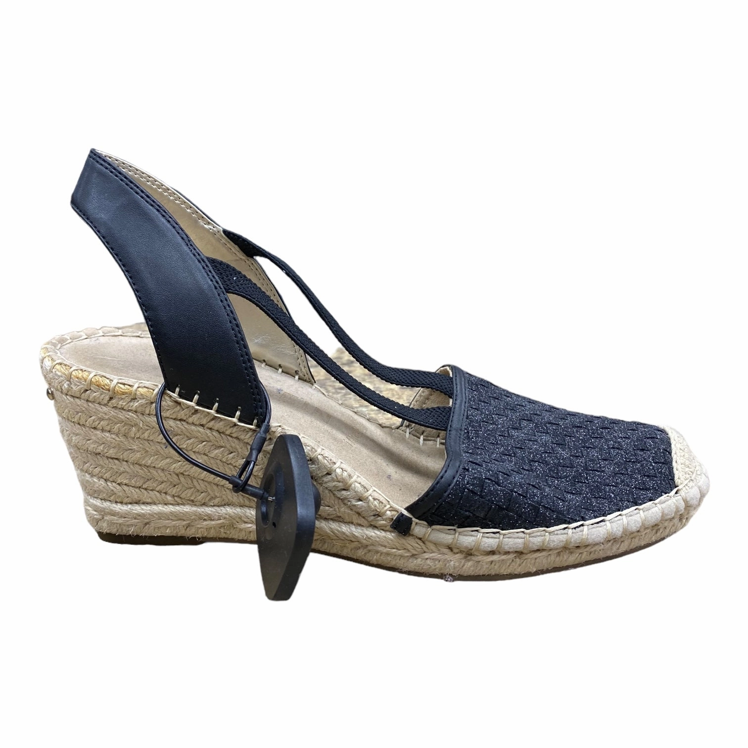 Anti blister Luxury boots Black & Cream Shoes Heels Block Anne Klein, Size 8