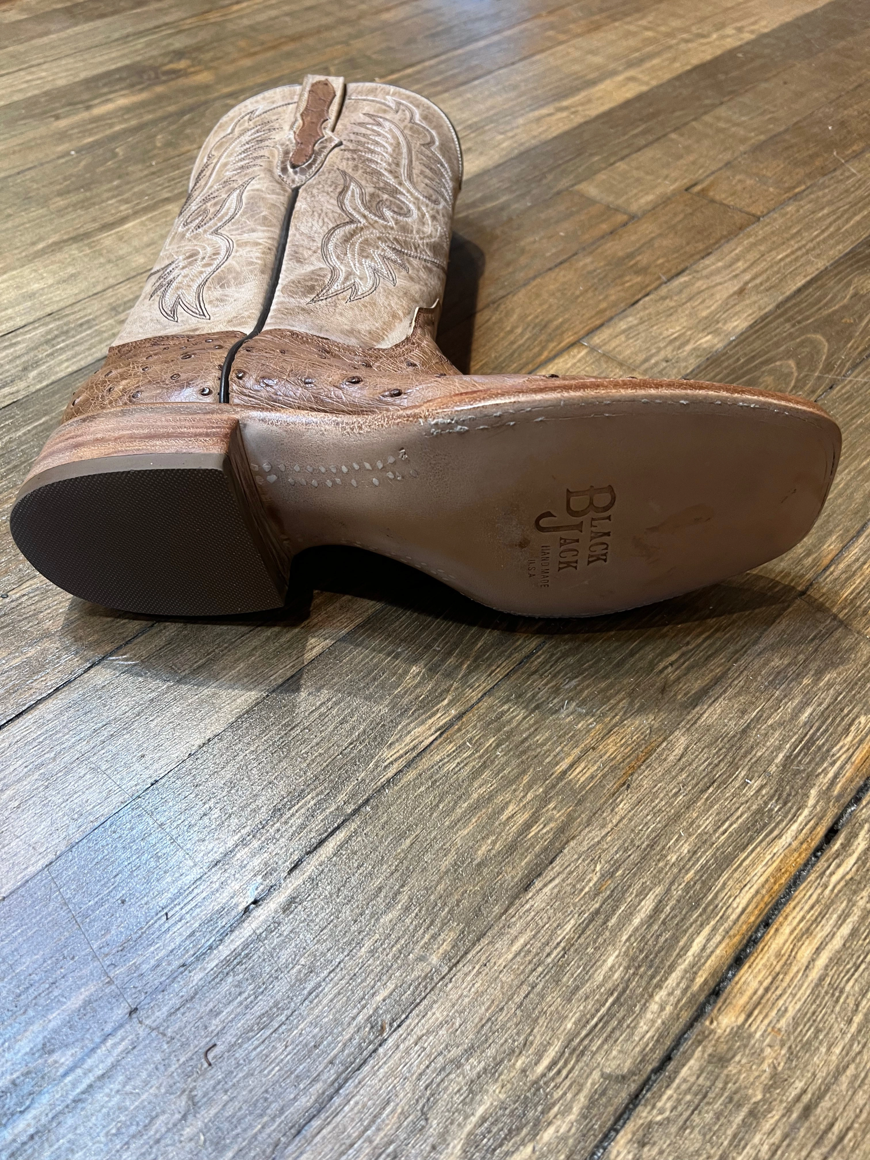 Black Jack Quill Burnished Cigar Boots Lace Up Style ShockAbsorbing