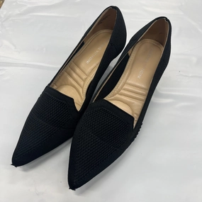 Black Shoes Heels Stiletto Adrienne Vittadini, Size 9.5 Glamorous Shoes Slip On