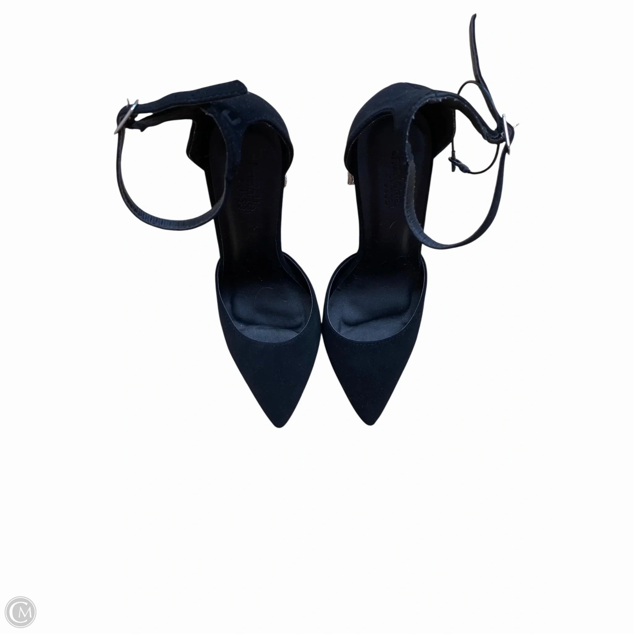 Shoes Heels Block By Charlotte Russe In Black, Size: 7 Elastic Goring Cozy High Heel Boots