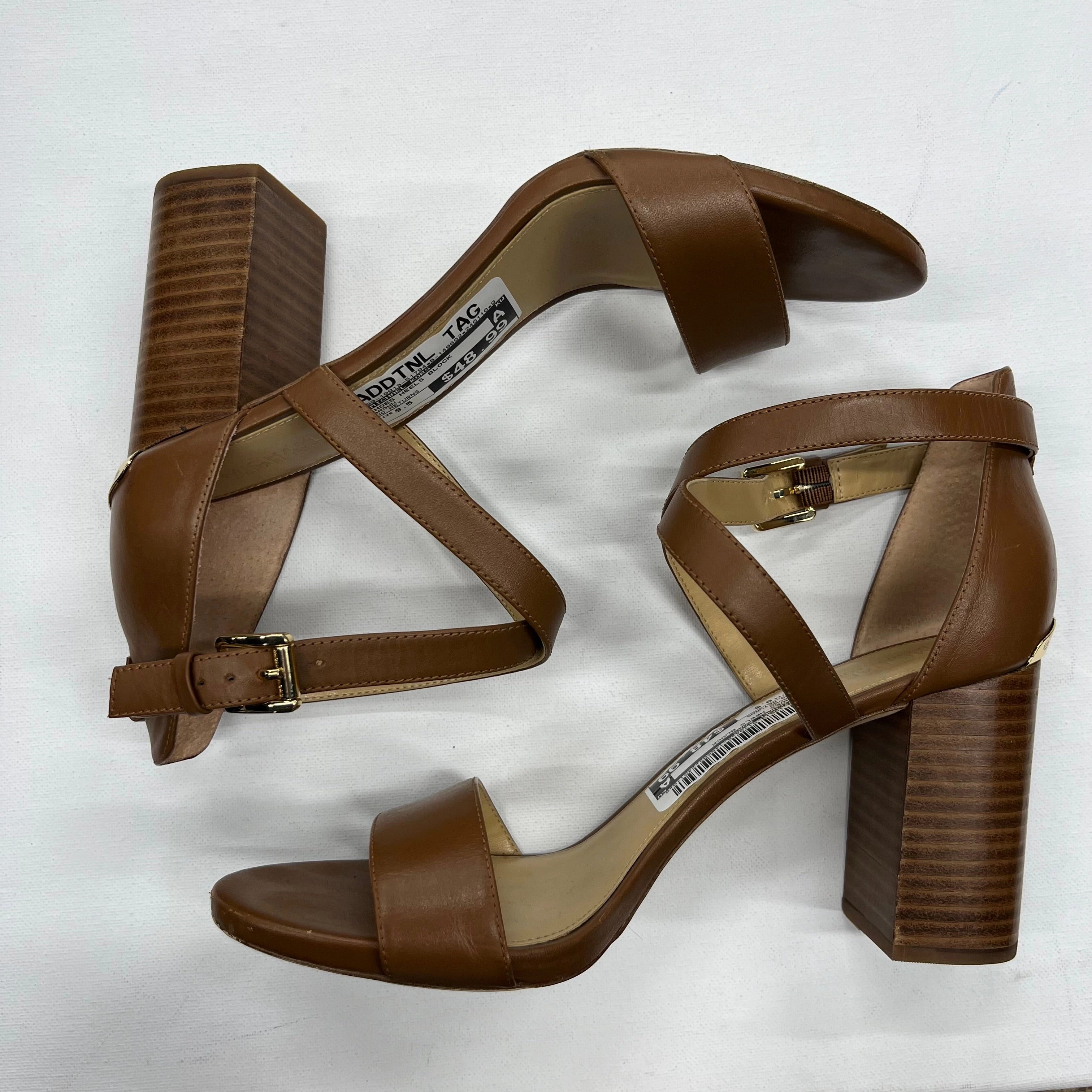 Stretchable Chic Sandals Shoes Heels Block By Michael Kors  Size: 9.5