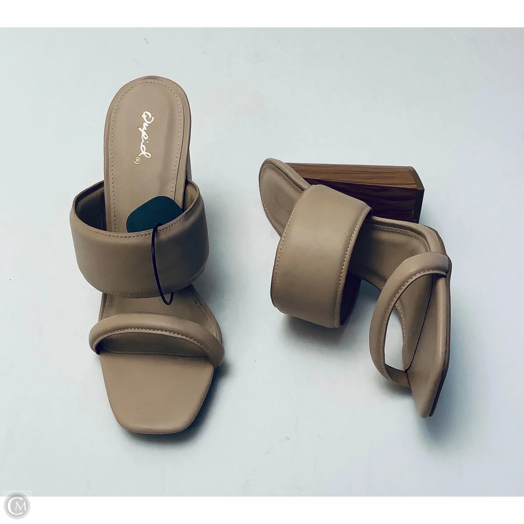 Shoes Heels Block By Qupid In Beige, Size: 10 Comfortable Footwear Boho Chic Heels