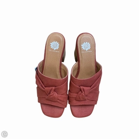 Lace Up Style Bridal Stiletto Shoes Shoes Heels Block By Yellow Box In Red, Size: 6.5