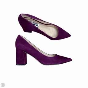 Ankle Strap Shoes Breathable Shoes Heels Block By Marc Fisher In Purple, Size: 8